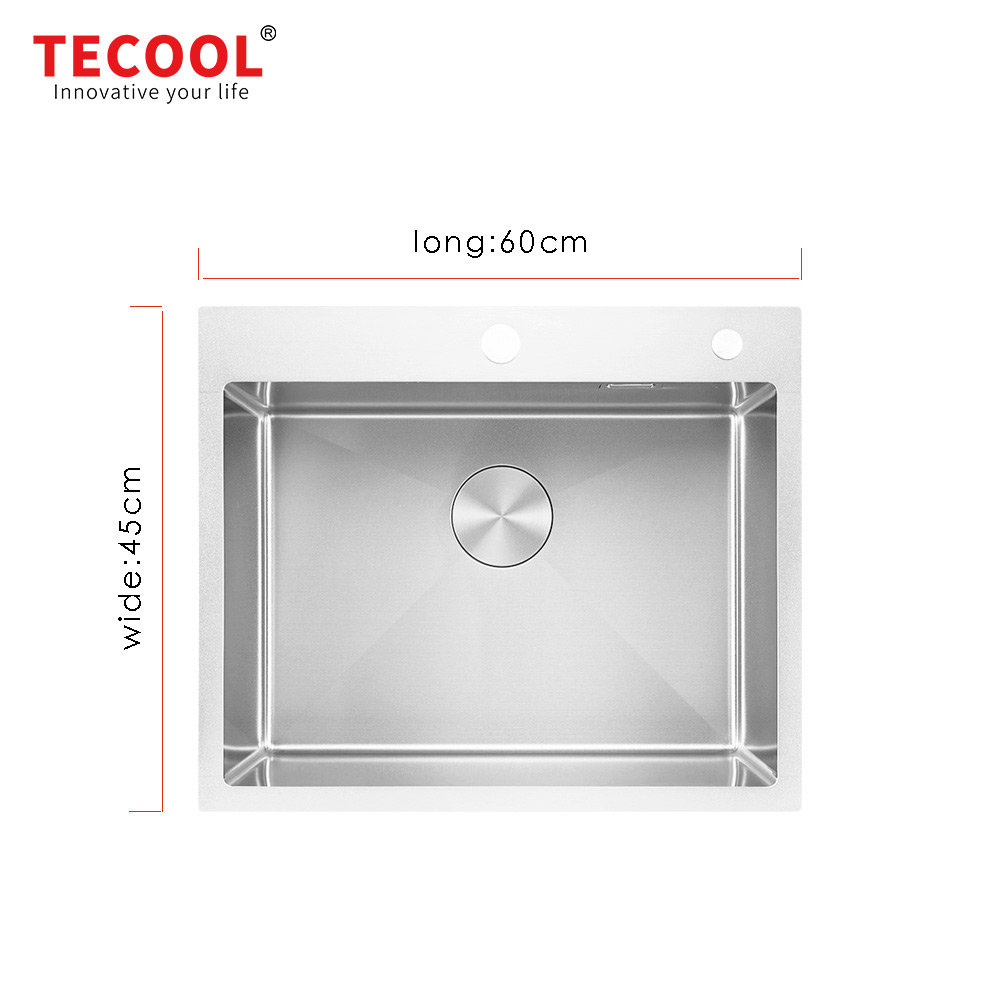 H-6045TS Handmade Single Bowl 304-Grade Kitchen Sink