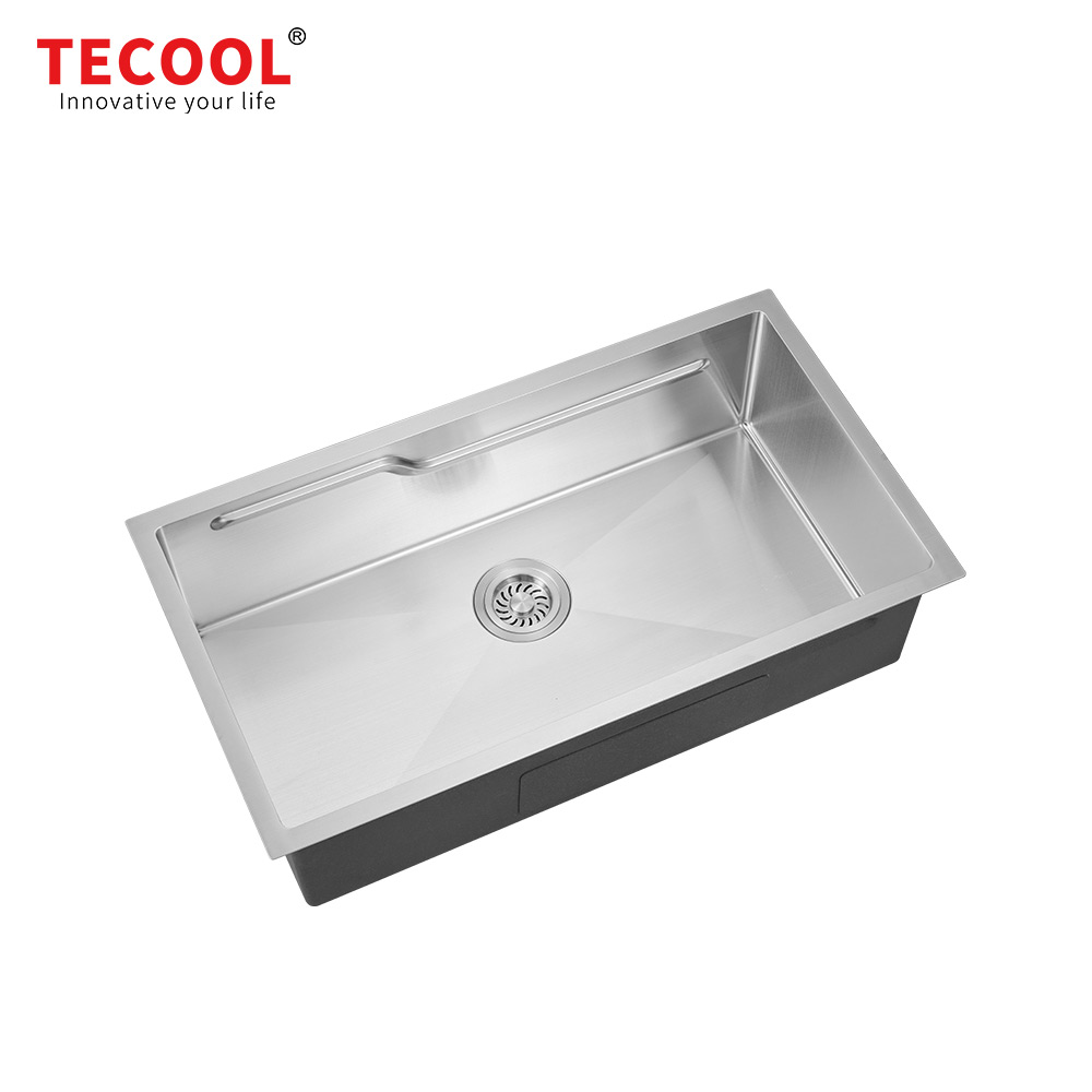 H-8045USJ-SV Handmade SUS304 Undermount Single Bowl Kitchen Sink