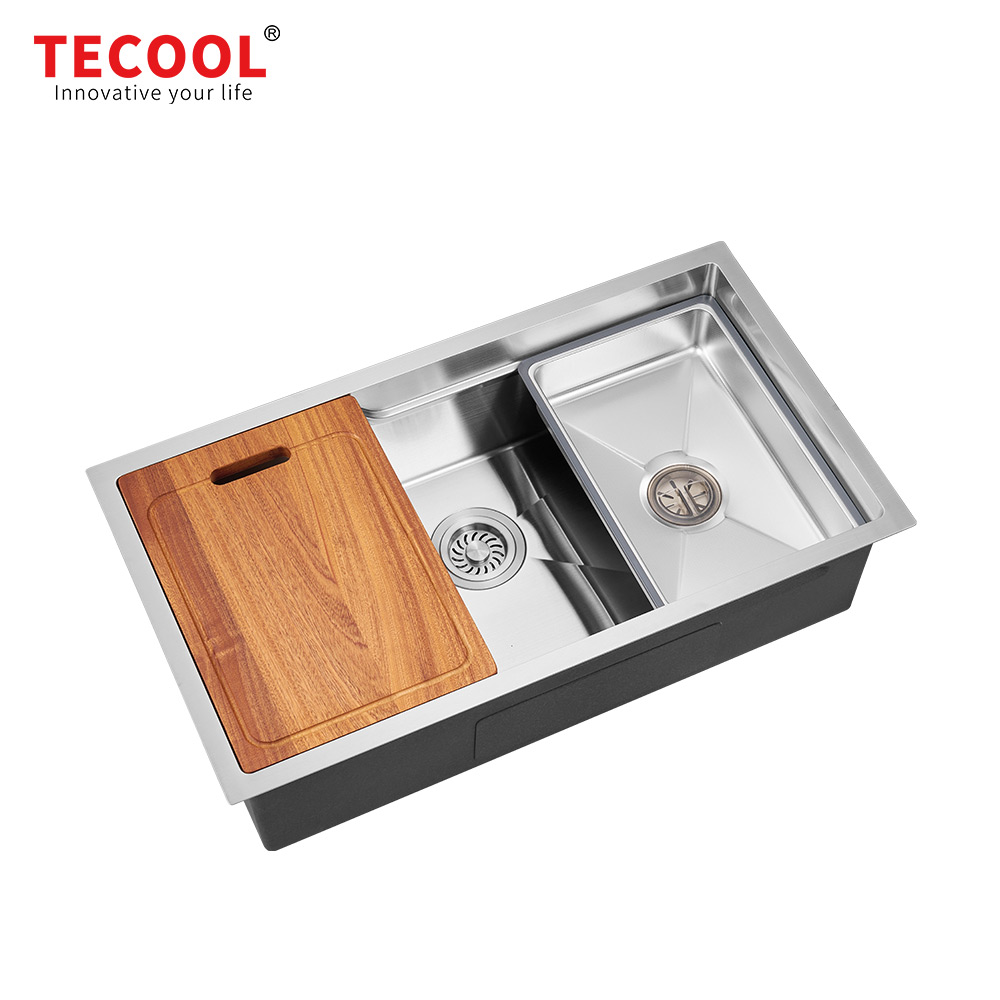 H-8045USJ-SV Handmade SUS304 Undermount Single Bowl Kitchen Sink