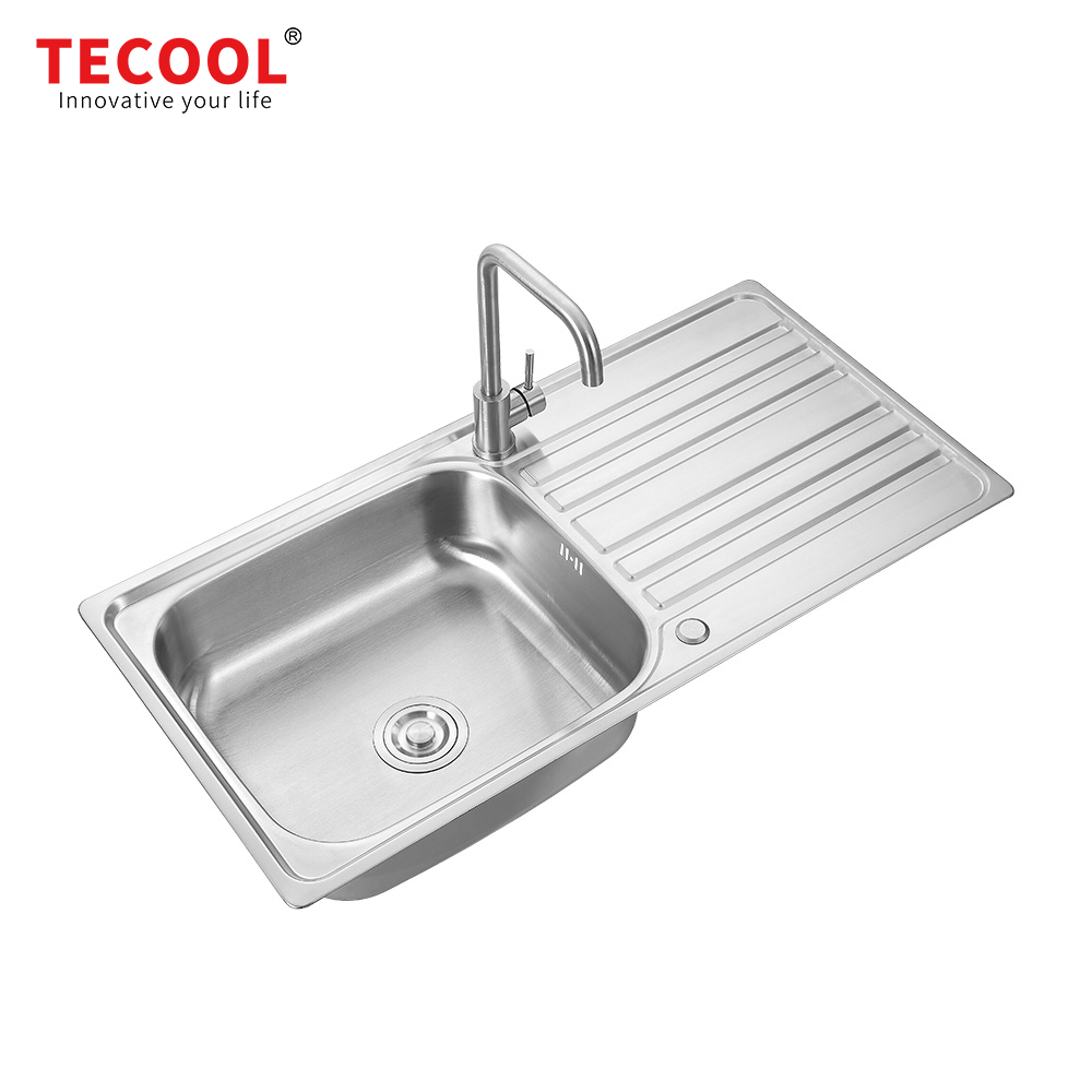 SG-10050C1 SUS304 stainless steel kitchen sink stretch-formed single bowl