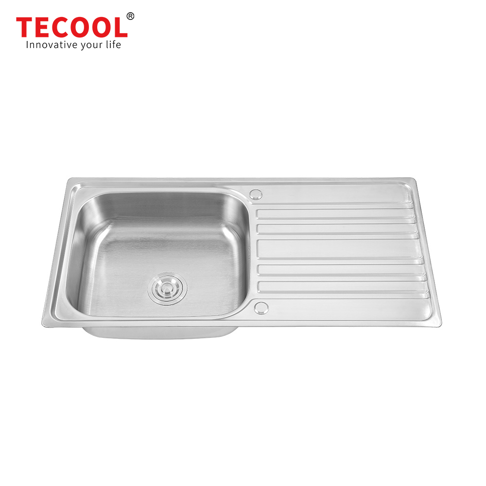 SG-10050C1 SUS304 stainless steel kitchen sink stretch-formed single bowl