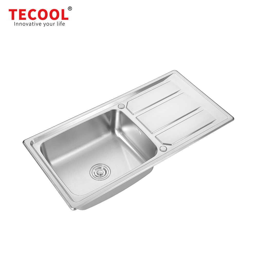 SG-10050CR5 SUS304 stainless steel kitchen sink stretch-formed single bowl