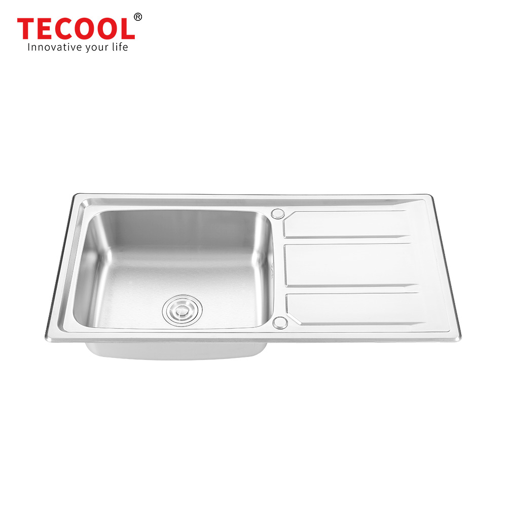 SG-10050CR5 SUS304 stainless steel kitchen sink stretch-formed single bowl