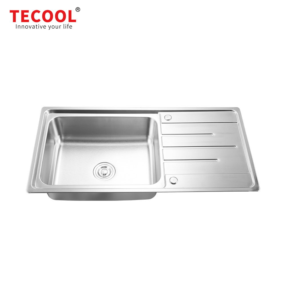 SG-10050CR9 SUS304 stainless steel kitchen sink stretch-formed single bowl