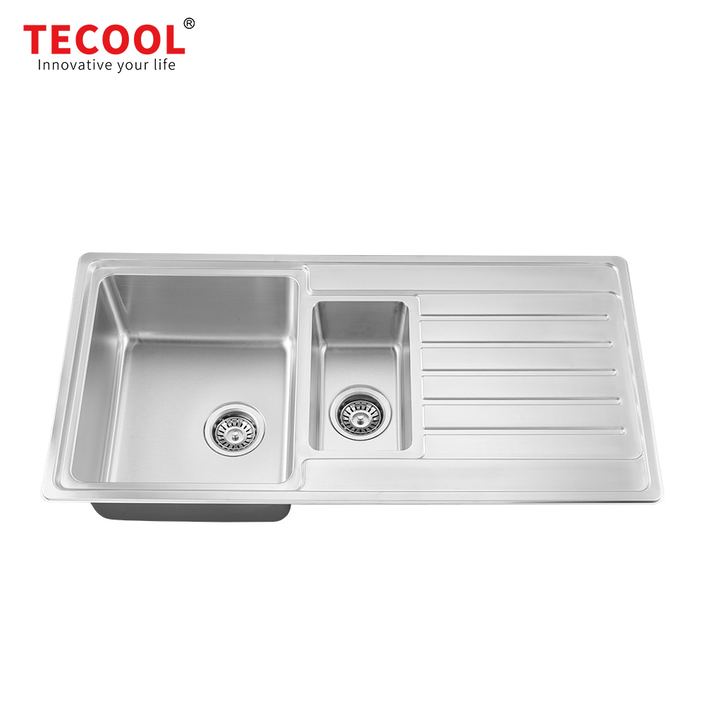SG-10050DR1 SUS304 stainless steel kitchen sink stretch-formed double bowl