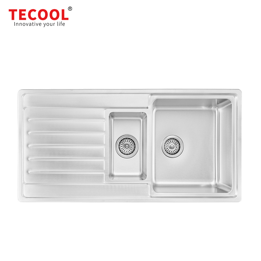 SG-10050DR1 SUS304 stainless steel kitchen sink stretch-formed double bowl