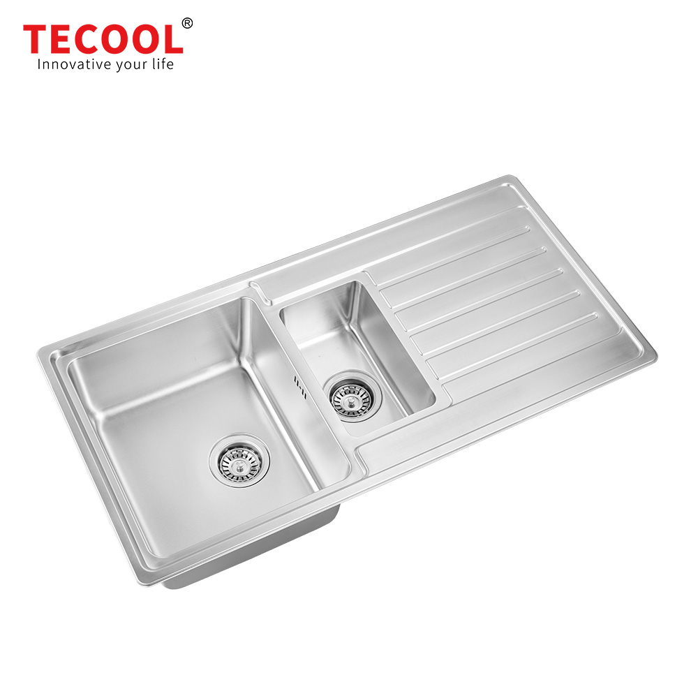 SG-10050DR1 SUS304 stainless steel kitchen sink stretch-formed double bowl