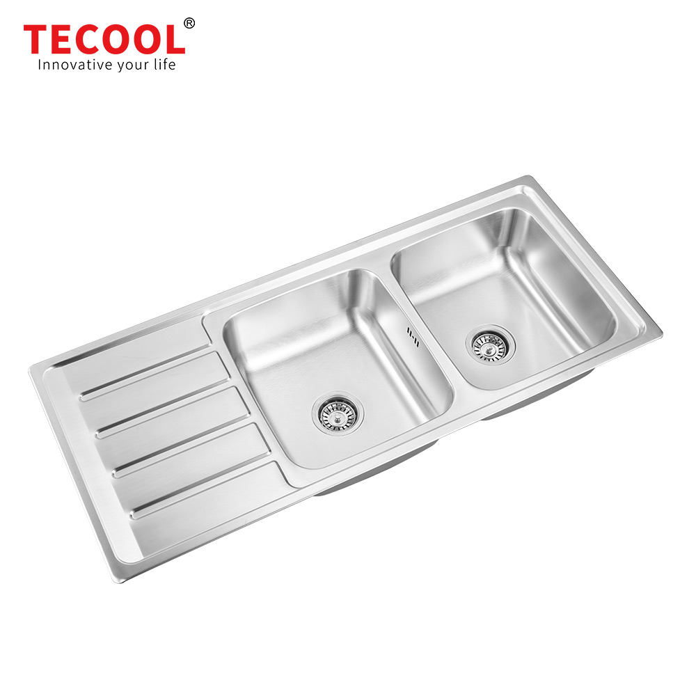 SG-11650DR2 SUS304 stainless steel kitchen sink stretch-formed double bowl