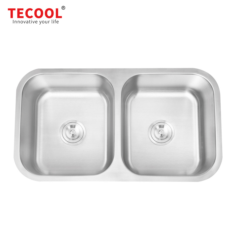 SG-3318B1 SUS304 stainless steel kitchen sink stretch-formed double bowl