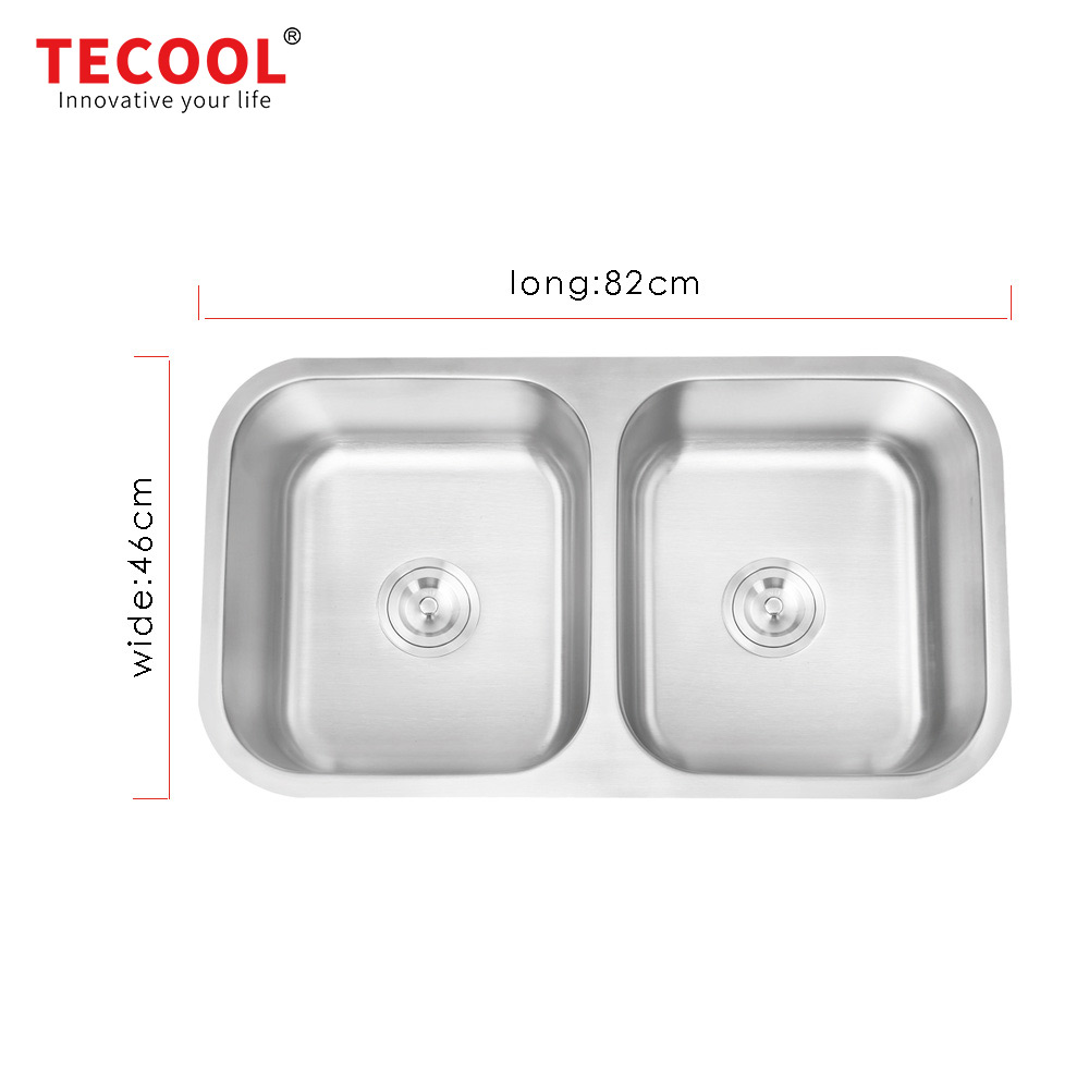 SG-3318B1 SUS304 stainless steel kitchen sink stretch-formed double bowl