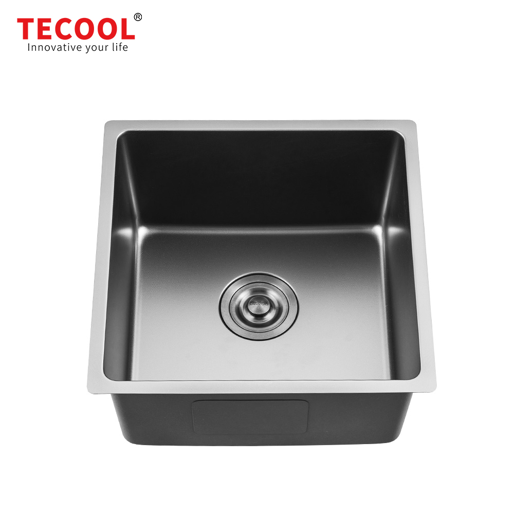 SG-4444AR1-BK SUS304 stainless steel kitchen sink stretch-formed single bowl