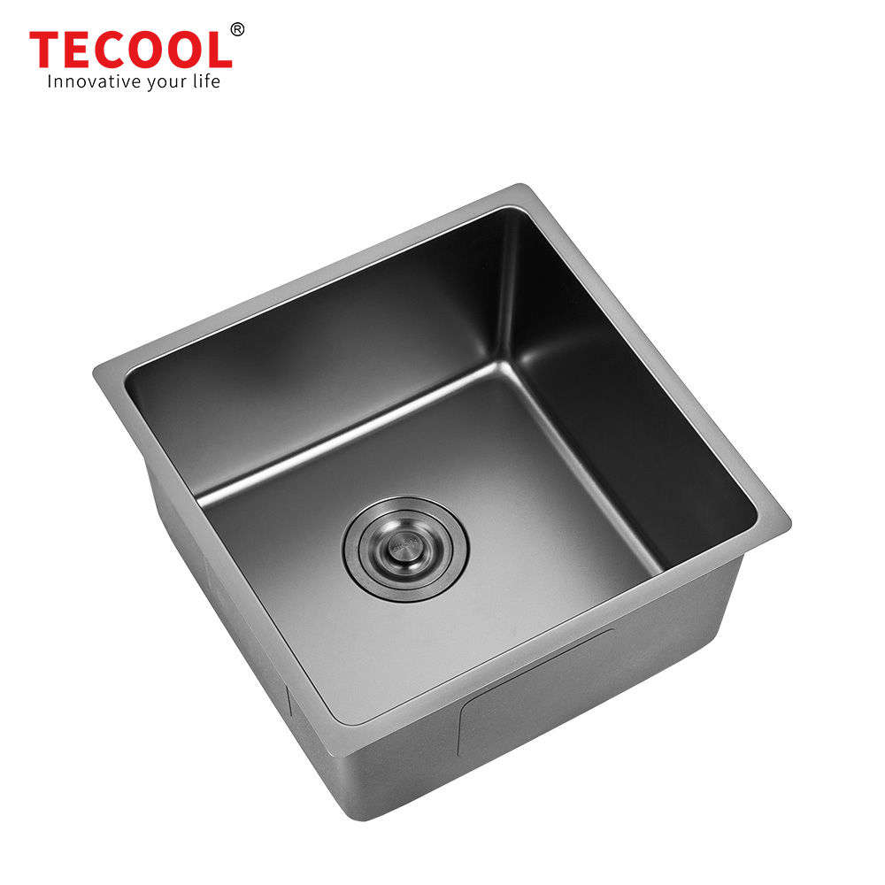 SG-4444AR1-BK SUS304 stainless steel kitchen sink stretch-formed single bowl