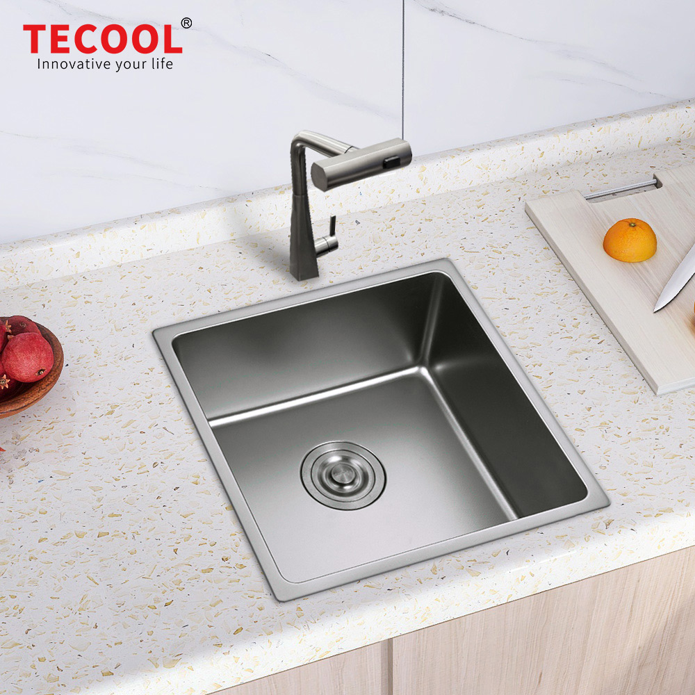 SG-4444AR1-BK SUS304 stainless steel kitchen sink stretch-formed single bowl