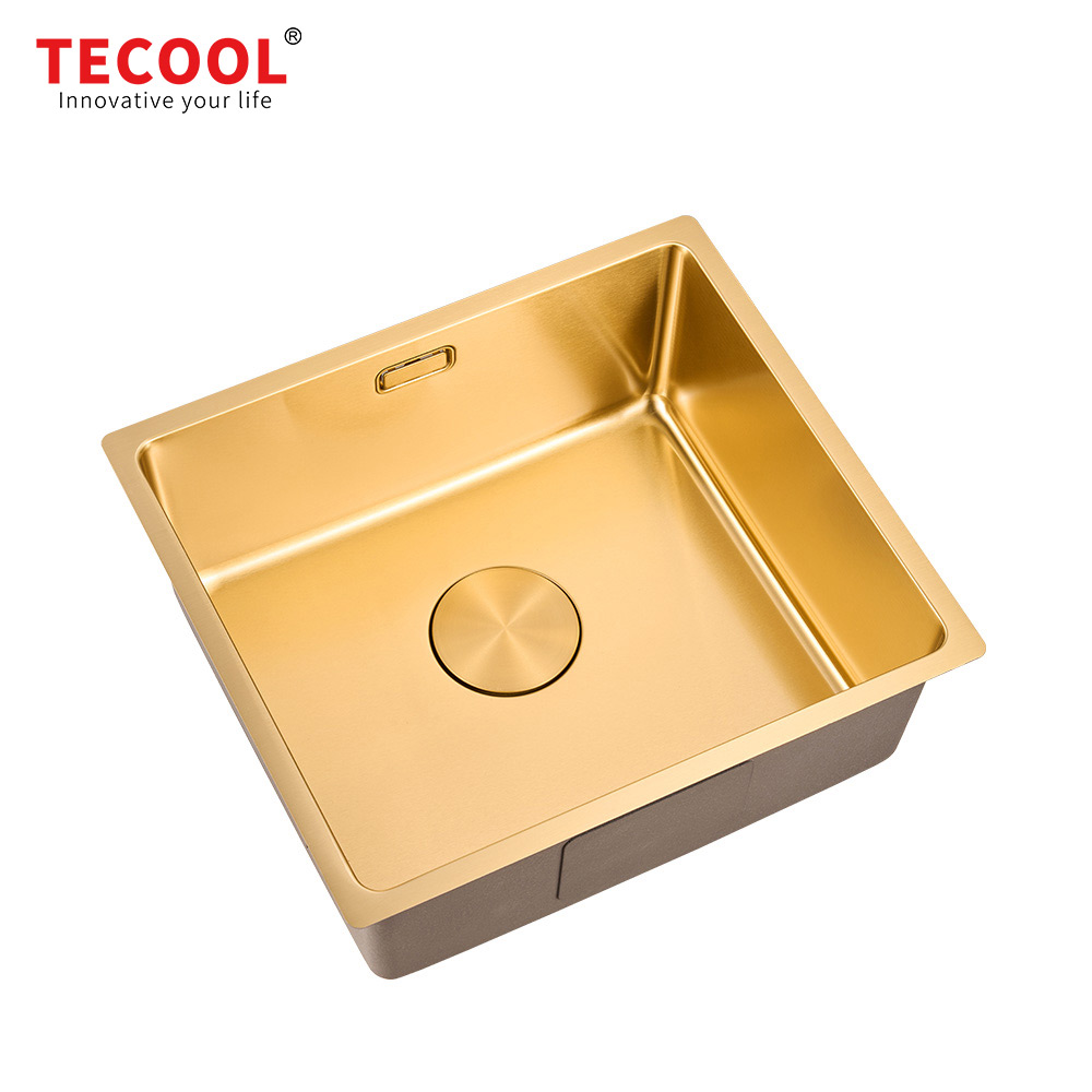 SG-4944AR1-GD SUS304 stainless steel kitchen sink stretch-formed single bowl