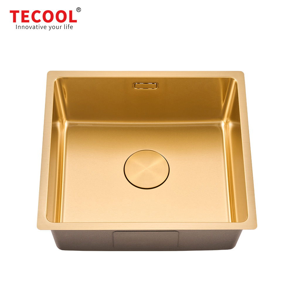 SG-4944AR1-GD SUS304 stainless steel kitchen sink stretch-formed single bowl