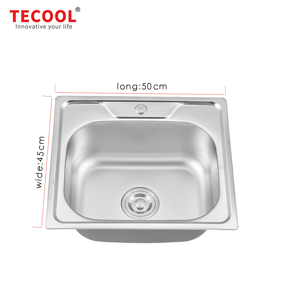 SG-5045A1 SUS304 stainless steel kitchen sink stretch-formed single bowl