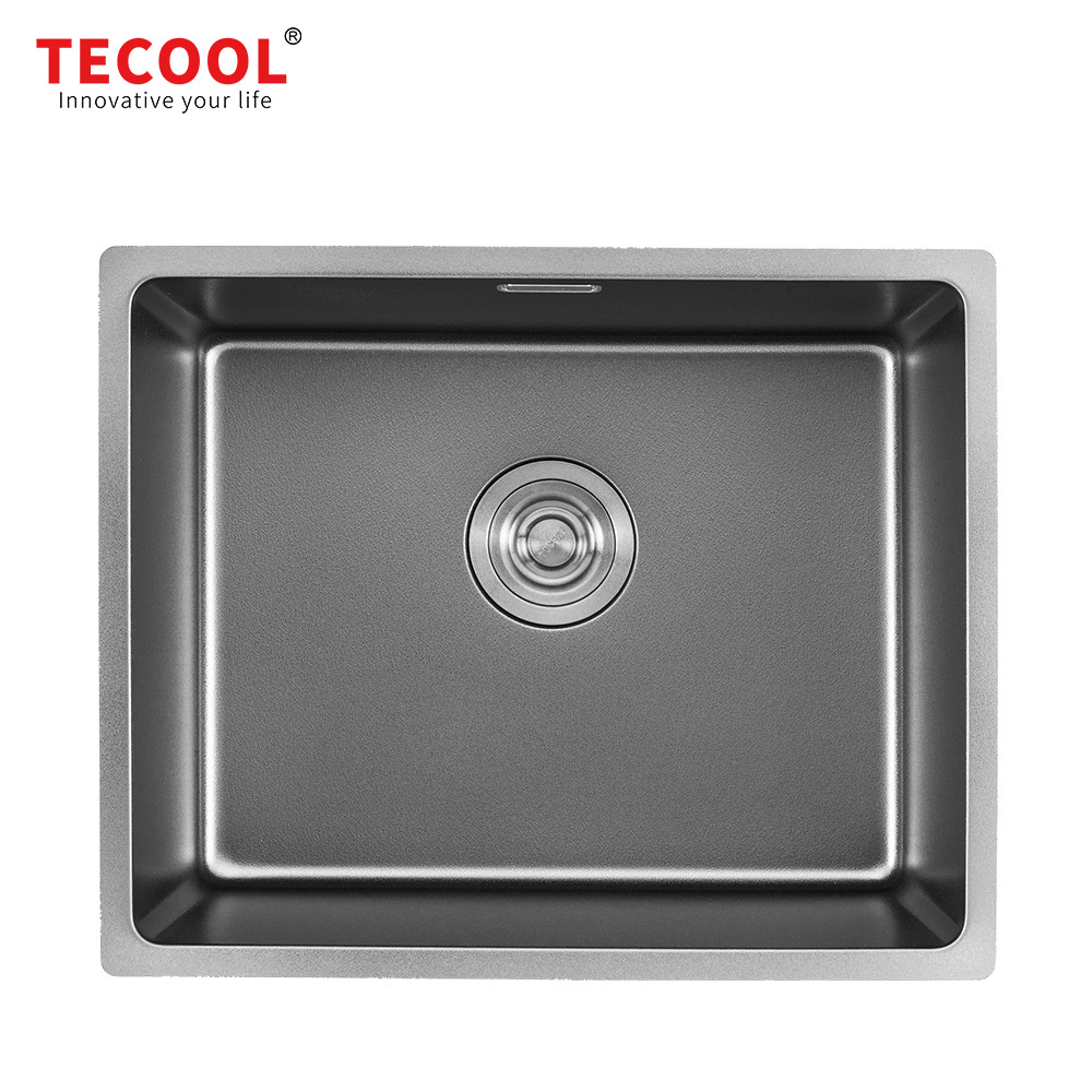 SG-5444AR1-BK SUS304 stainless steel kitchen sink stretch-formed single bowl