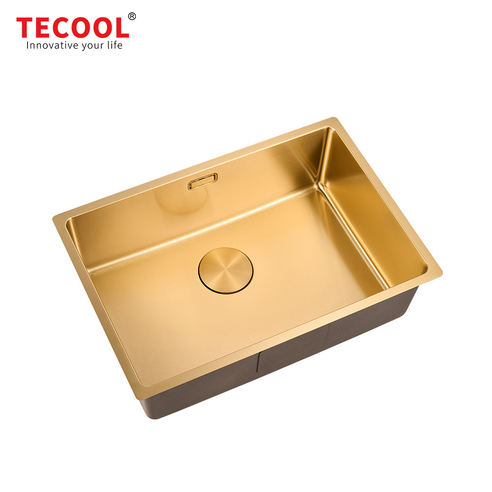 SG-6444AR1-GD SUS304 stainless steel kitchen sink stretch-formed single bowl