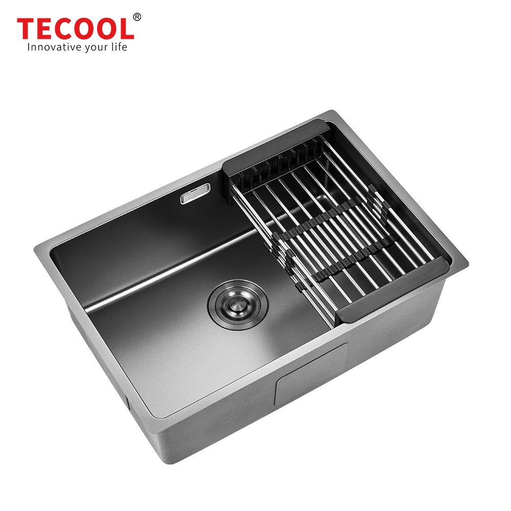 SG-6444AR1-VBK SUS304 stainless steel kitchen sink stretch-formed single bowl
