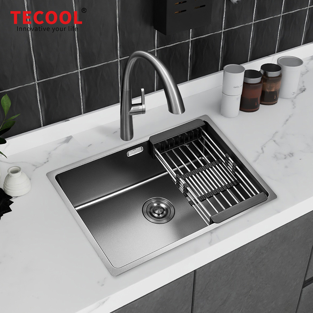 SG-6444AR1-VBK SUS304 stainless steel kitchen sink stretch-formed single bowl