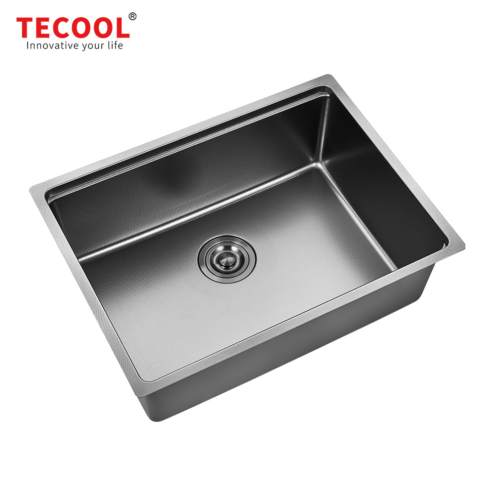 SG-6448AR1-BK SUS304 stainless steel kitchen sink stretch-formed single bowl