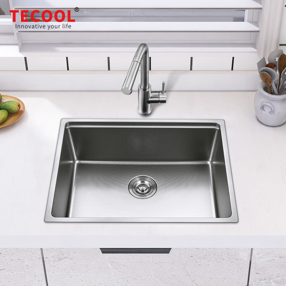 SG-6448AR1-BK SUS304 stainless steel kitchen sink stretch-formed single bowl