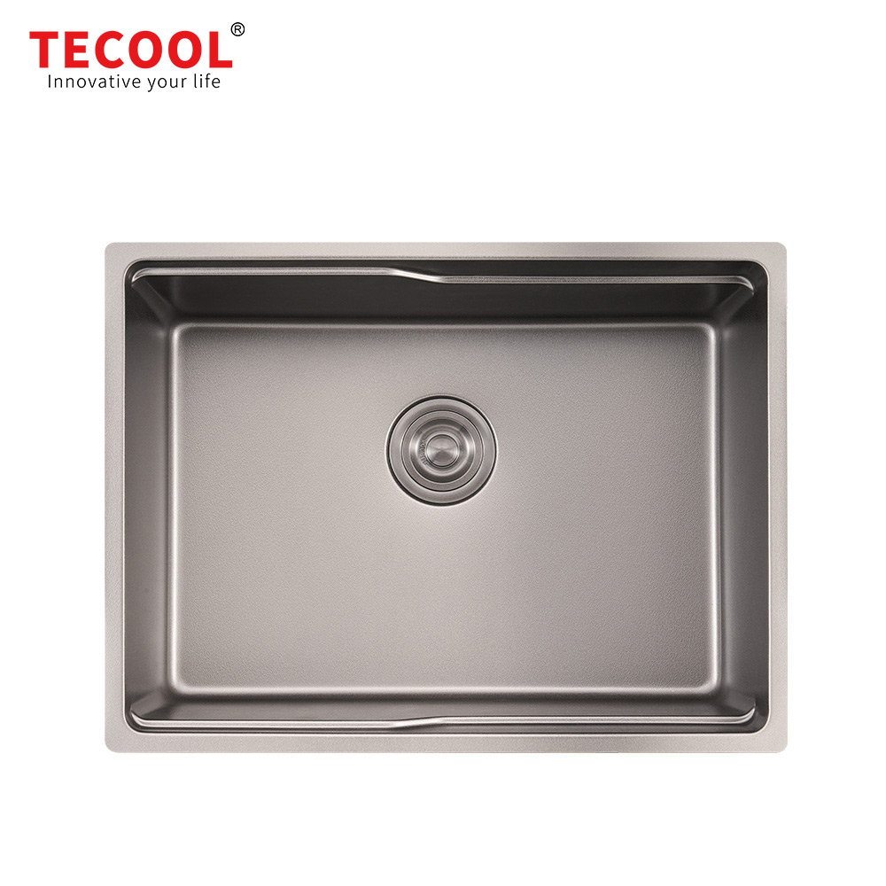 SG-6448AR2-BK SUS304 stainless steel kitchen sink stretch-formed single bowl