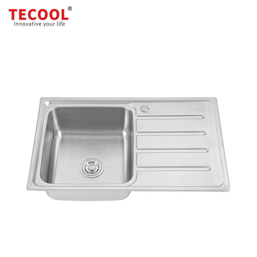 SG-8050CR1 SUS304 stainless steel kitchen sink stretch-formed single bowl