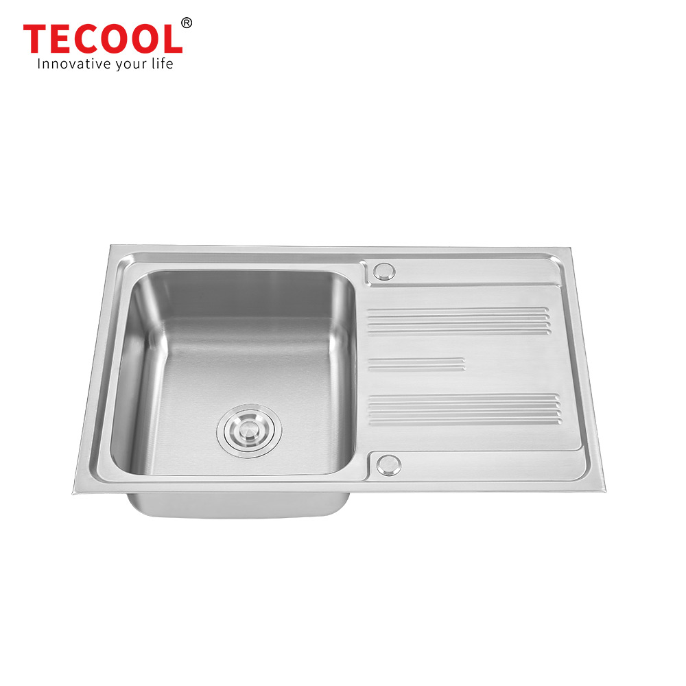 SG-8050CR2 SUS304 stainless steel kitchen sink stretch-formed single bowl