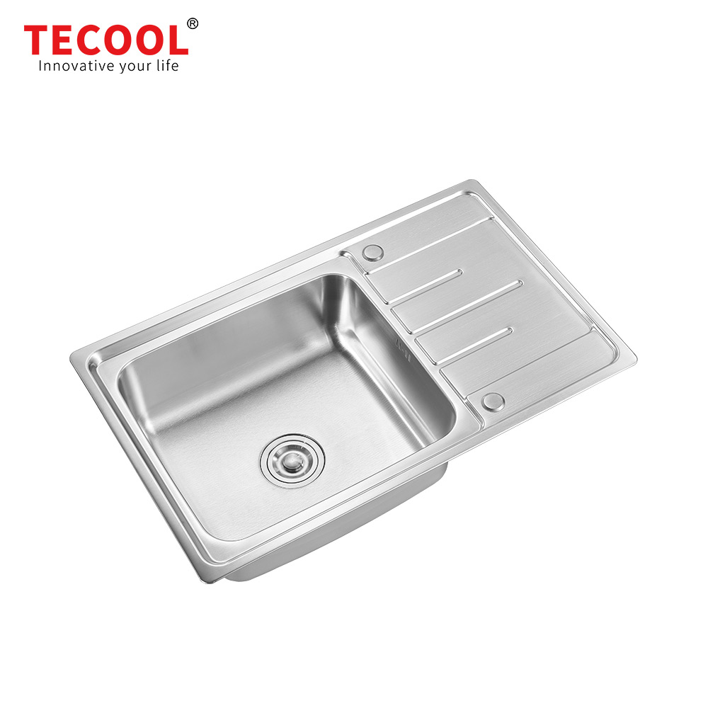 SG-8050CR3 SUS304 stainless steel kitchen sink stretch-formed single bowl