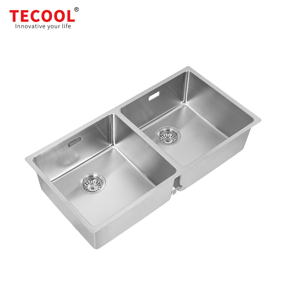 SG-8644BR1 SUS304 stainless steel kitchen sink stretch-formed double bowl