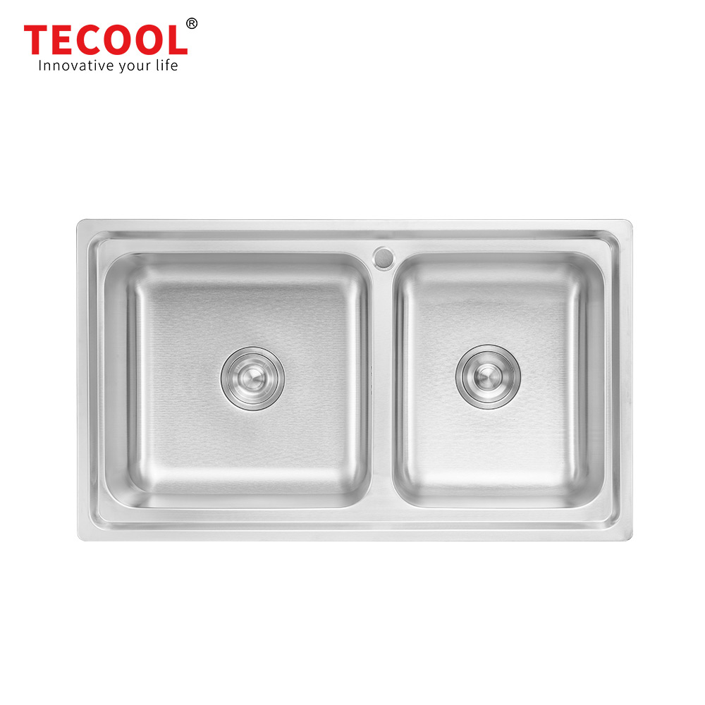 SG-8650BR1 SUS304 stainless steel kitchen sink stretch-formed double bowl