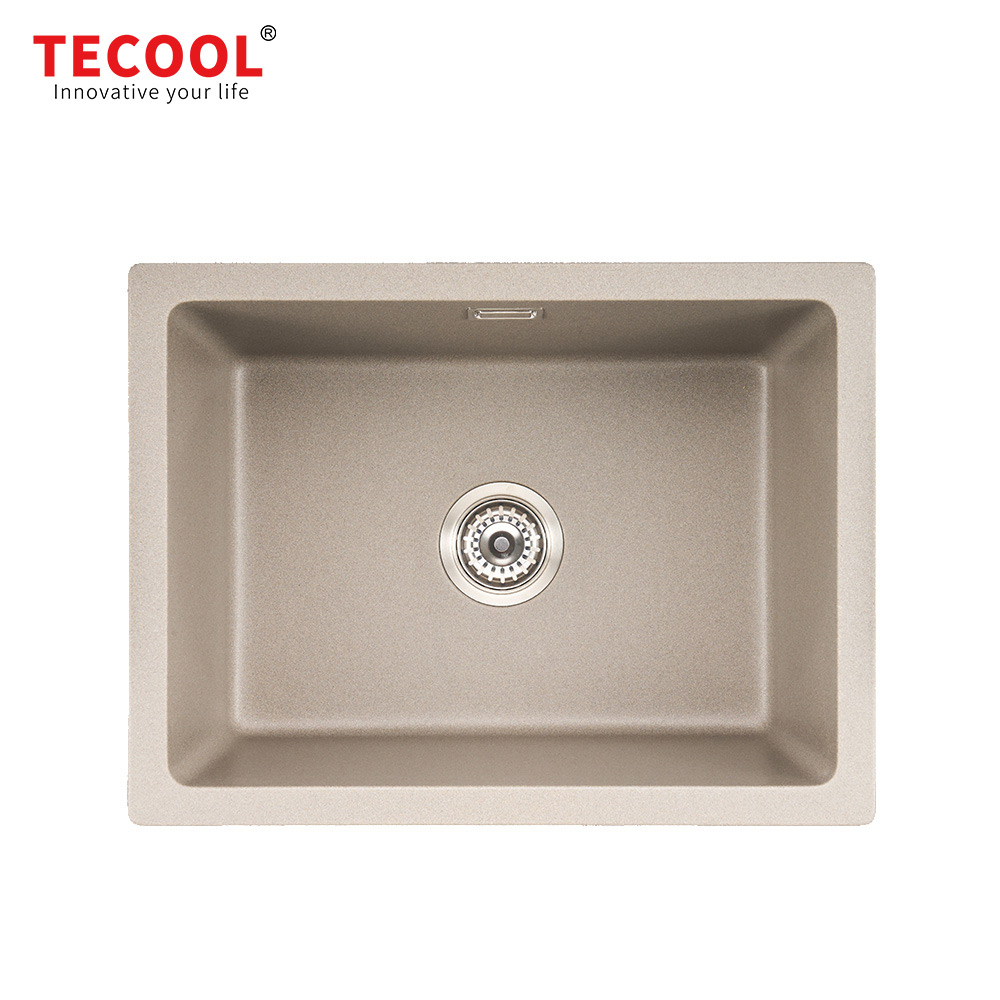 SG-G6045US-LG TECOOL Undermount single Bowl Granite Composite Kitchen Sink