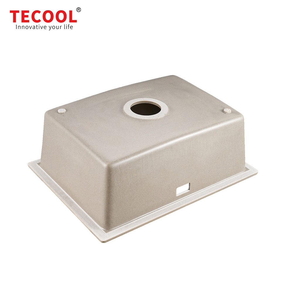 SG-G6045US-LG TECOOL Undermount single Bowl Granite Composite Kitchen Sink