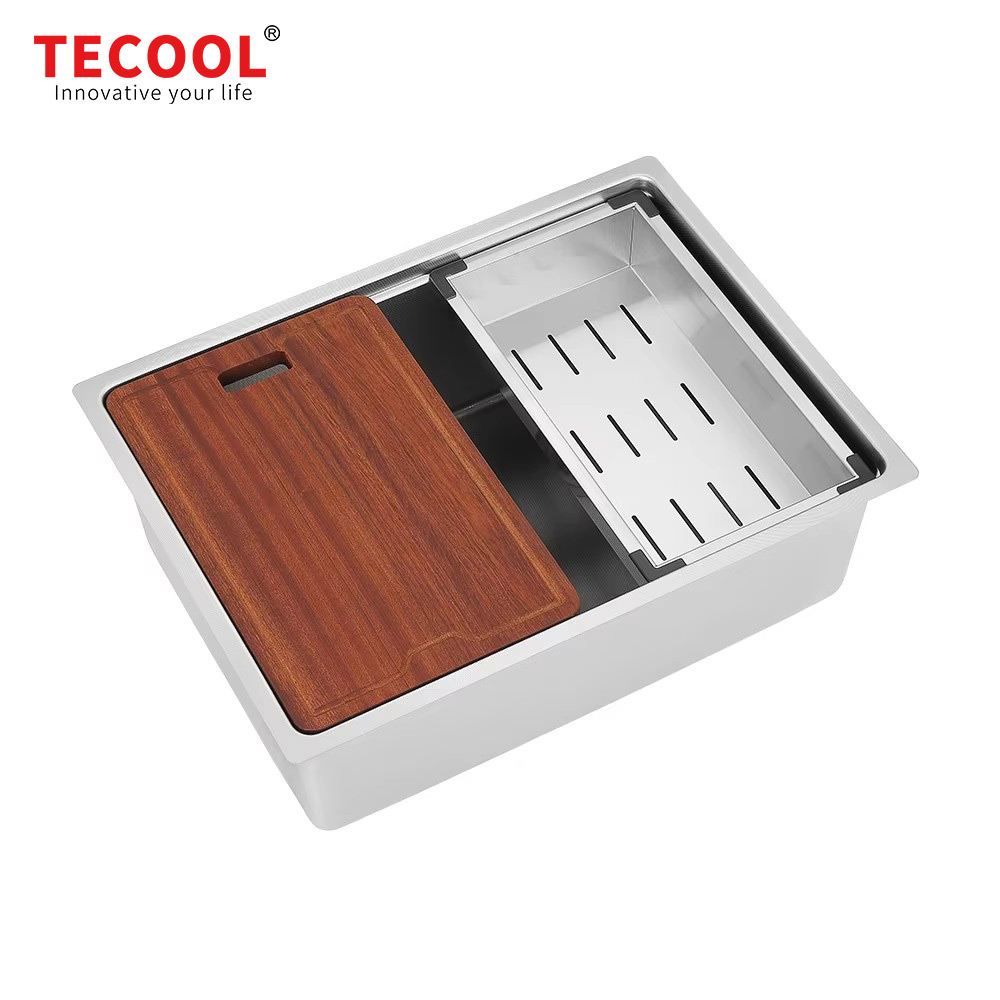 SG-6448AR1 Sus304 Stainless Steel Multifunctional Integrated Press Big Single Bowl Design for Convenience Kitchen Sink