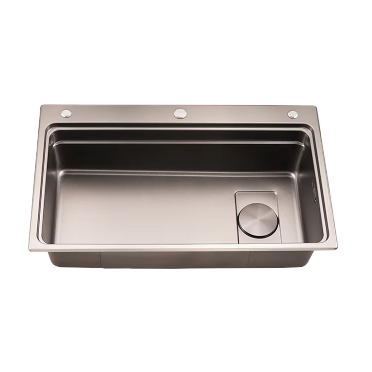High-End SUS304 Stainless Steel Multi-Function Single Bowl Sink Set With Colander and Soap Dispenser