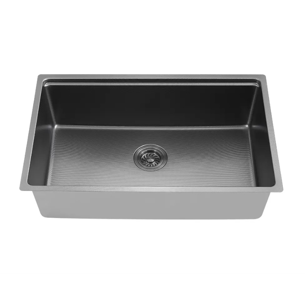 SG-7648AR1-EBBK Durable Scratch-Resistant Kitchen Sink Durable SUS304 Undermount Design Without Faucet Stainless Steel Pressed Kitchen Sink
