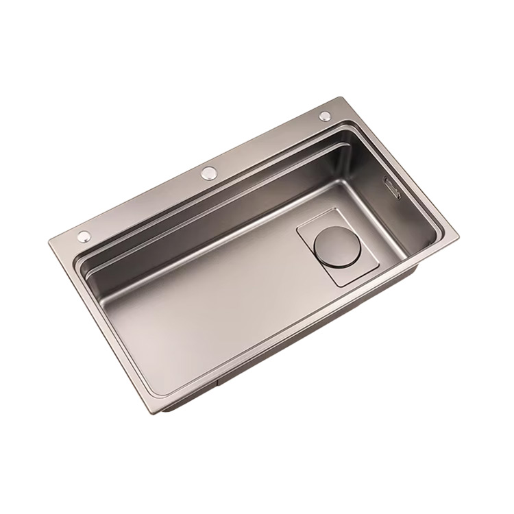 High-End SUS304 Stainless Steel Multi-Function Single Bowl Sink Set With Colander and Soap Dispenser