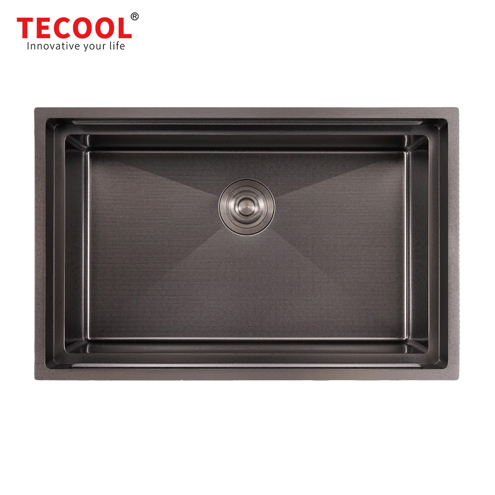 H-7548US-EBBK New Design Anti Scratch Nano Finish Customized Size Multifunctional Sinks Kitchen Handmade Sink Stainless Sink With Stages