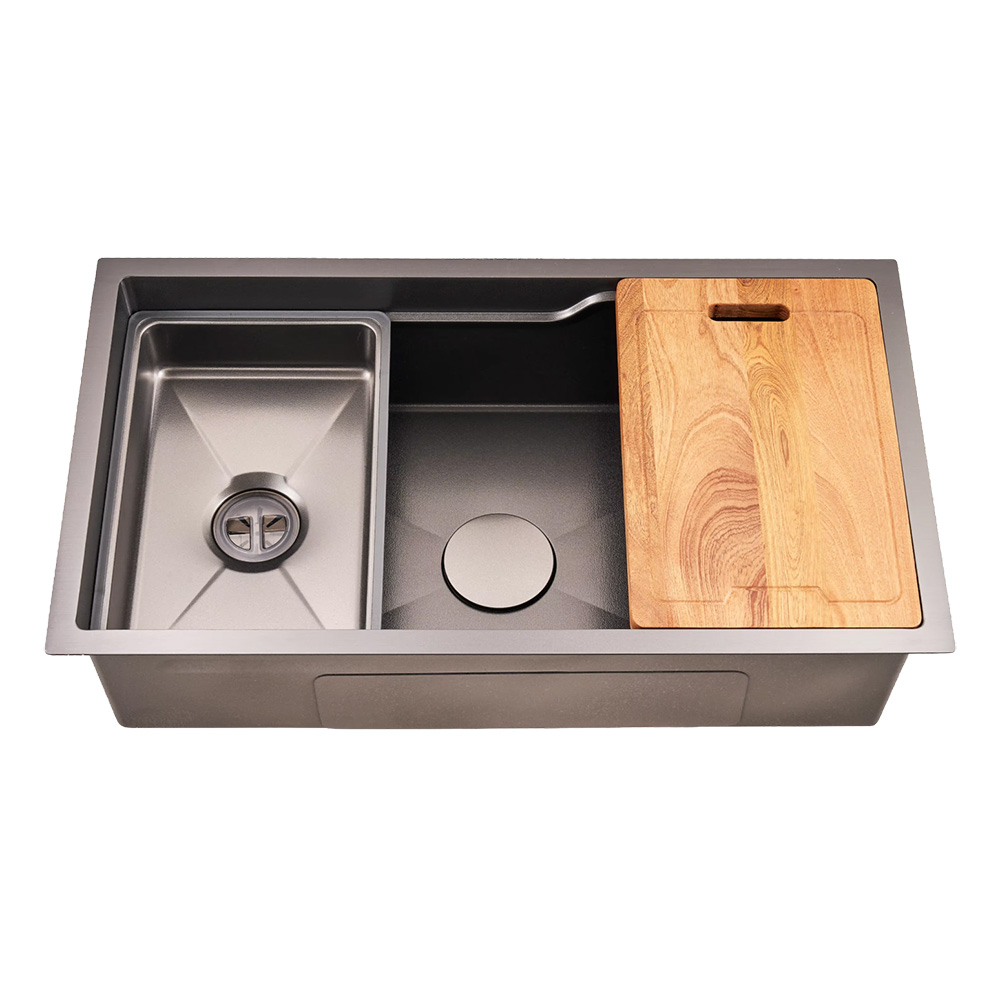 H-8045US-EBBK Multifunctional Sinks Handmade Sink Stainless Sink Customized Sizes With Stage Anti Scratch Single Bowl