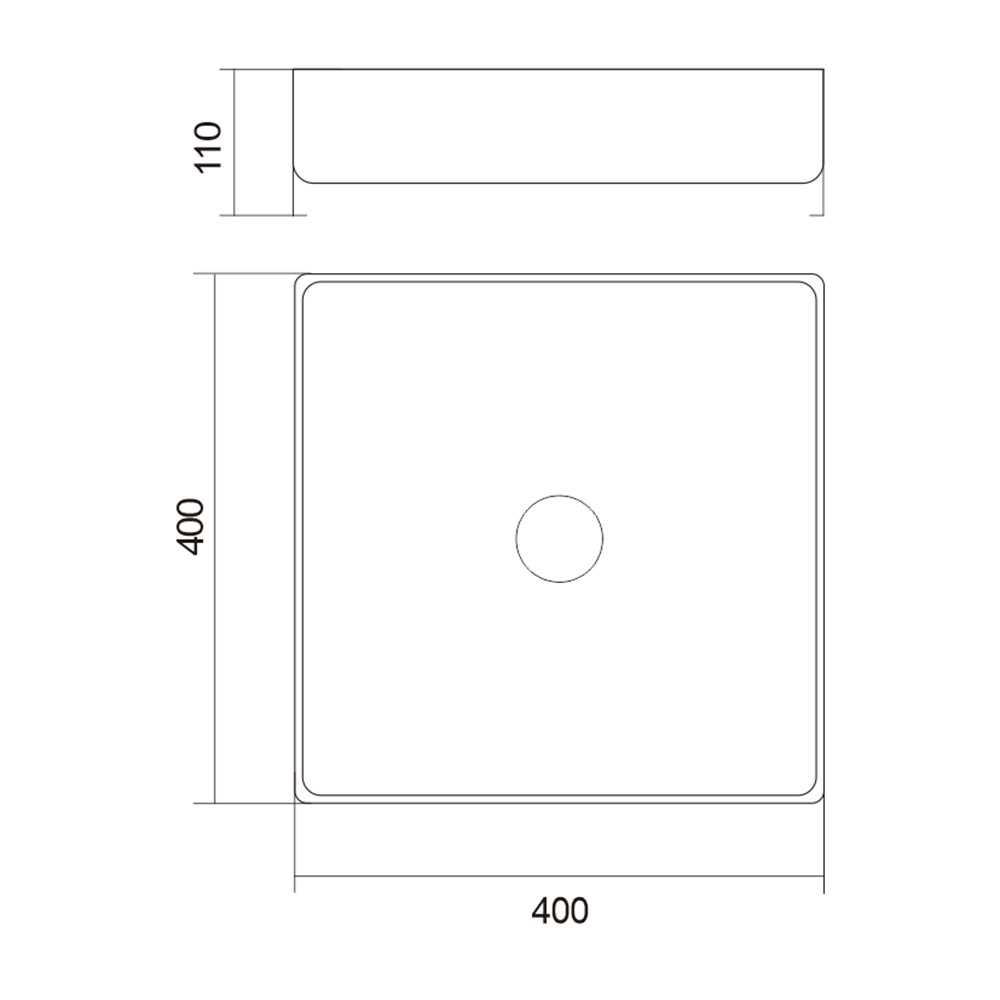 H-B4040S-RG Handmade Round Rose Gold Stainless Steel Above Counter Bathroom Sink