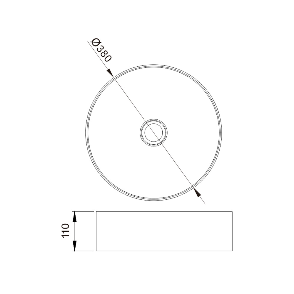 H-B38R-GD Modern Round Handmade Gold Stainless Steel Bathroom Basin